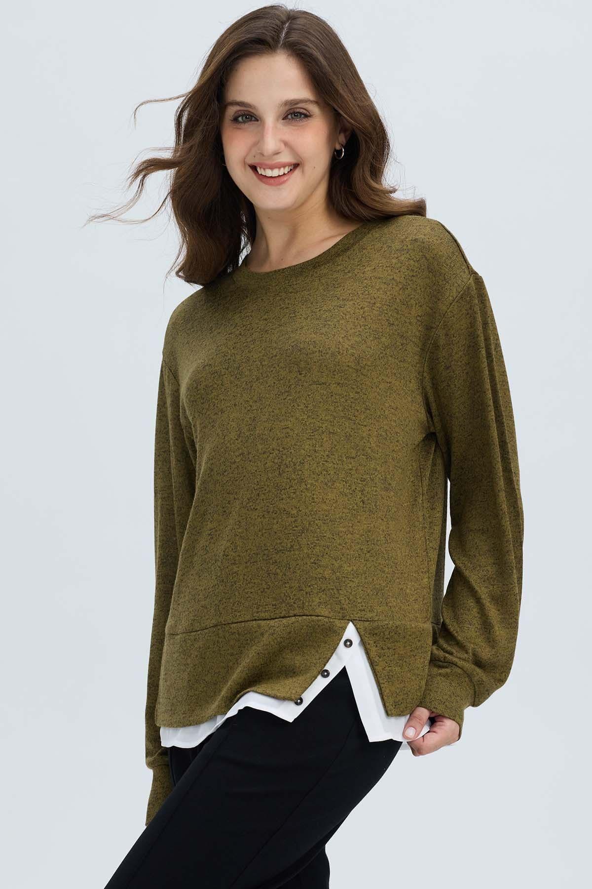 Sweater Mujer Basta Verde Militar-1