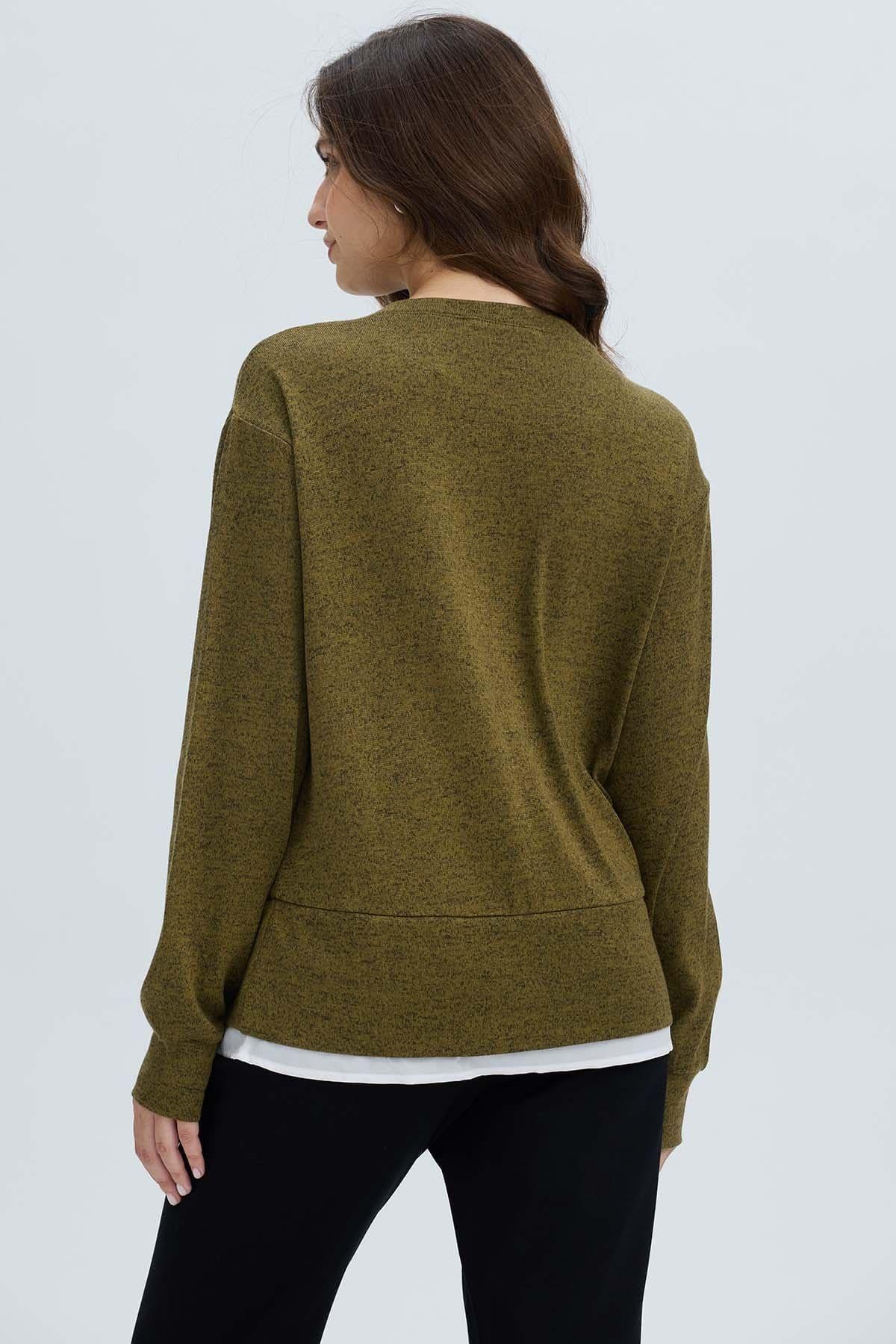 Sweater Mujer Basta Verde Militar-2