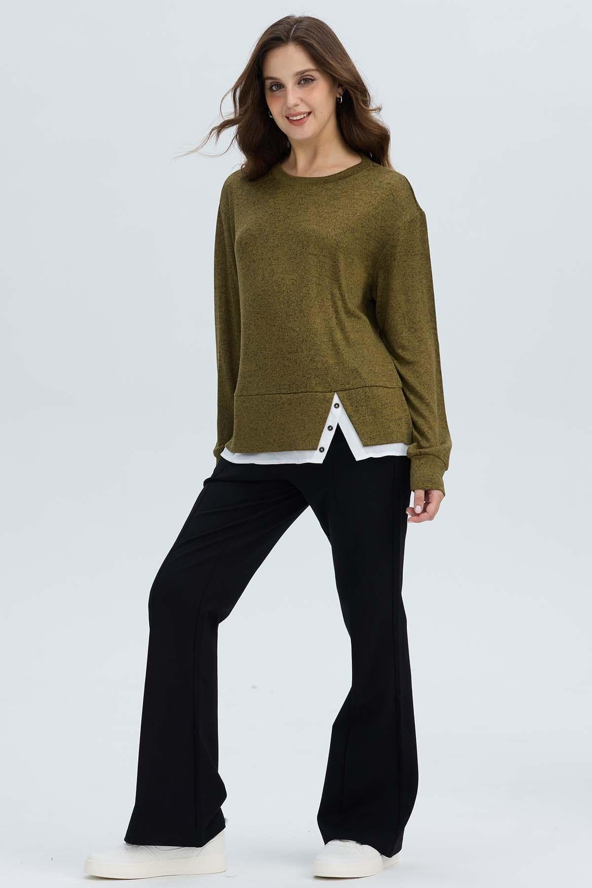 Sweater Mujer Basta Verde Militar-3