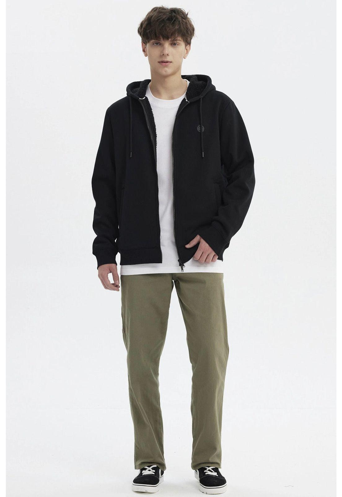 Polerón Hombre Slim Negro - Vll-3