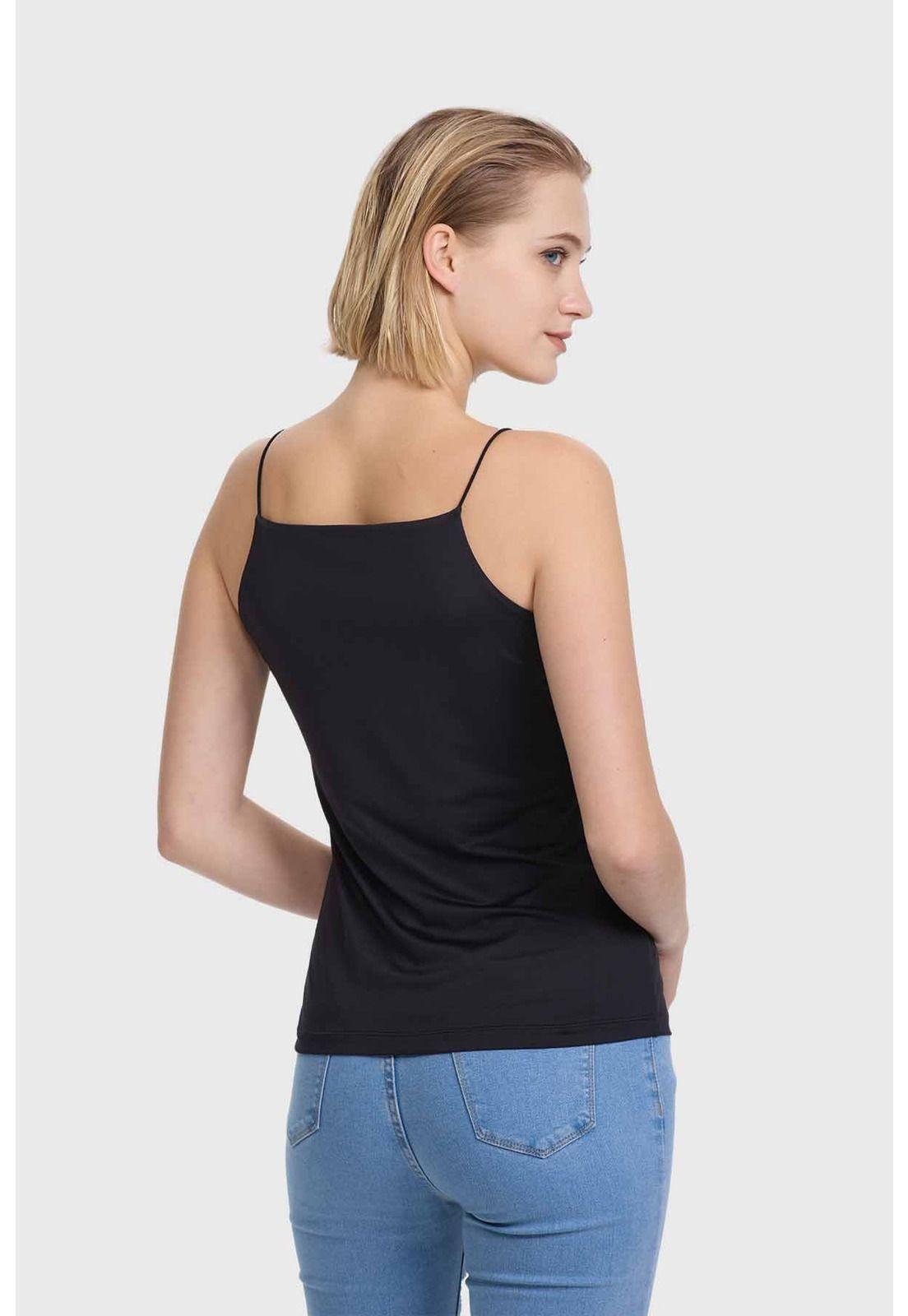 Polera Mujer Pabilo Delgado Negro-2
