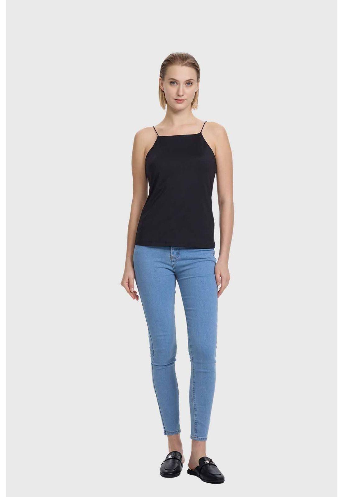 Polera Mujer Pabilo Delgado Negro-3
