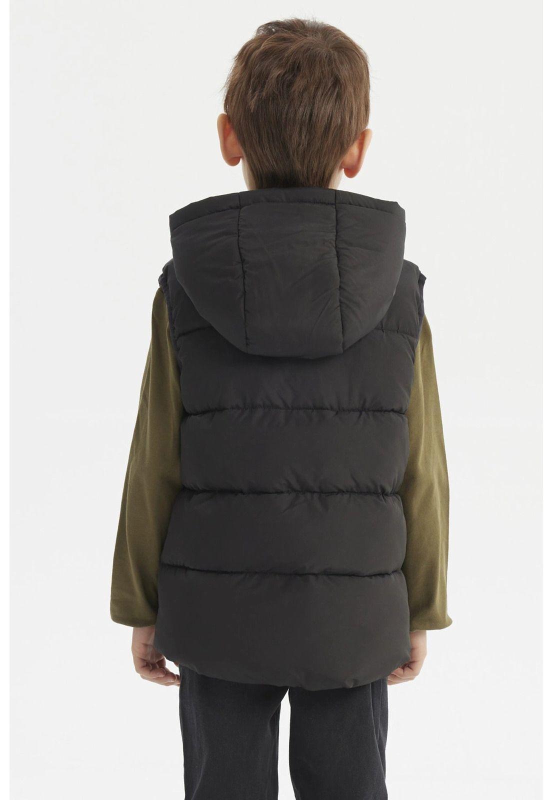 Parka Niño Full Zipper Con Bolsillo Negro-2