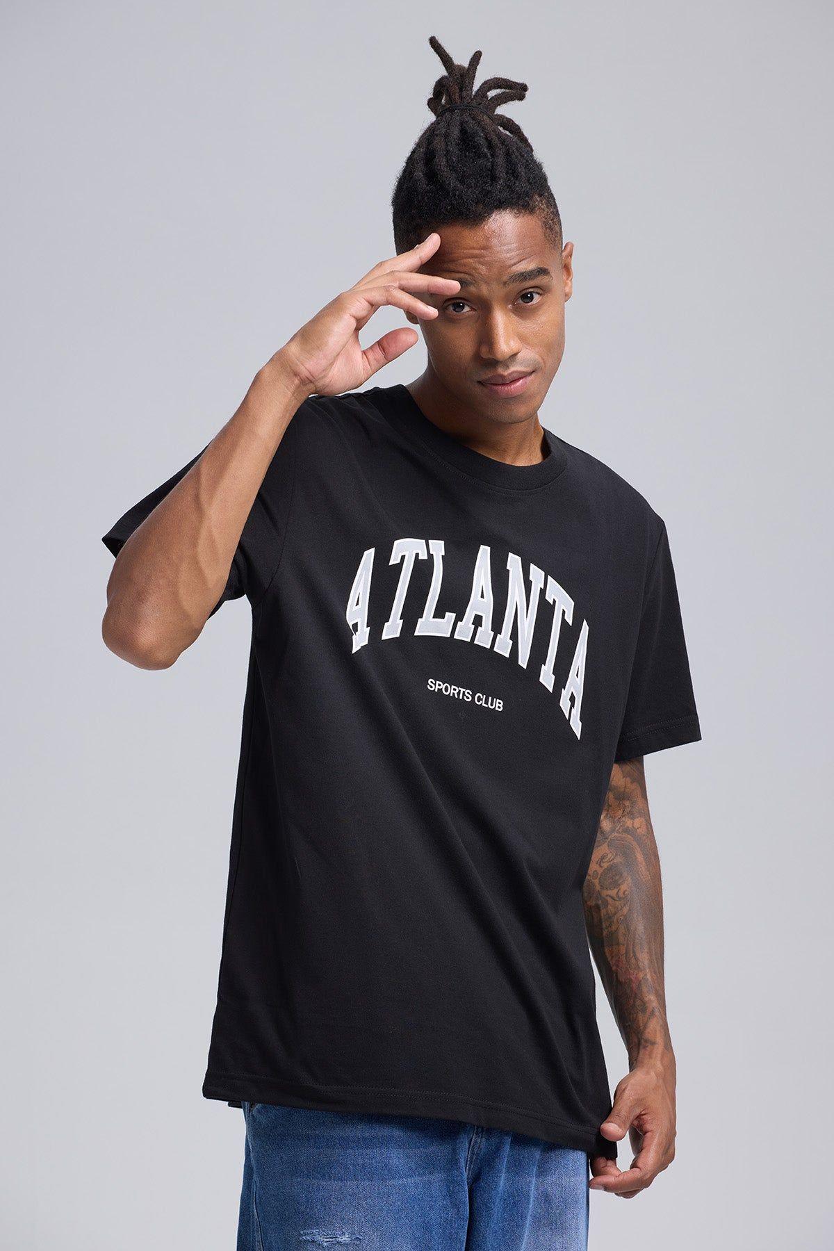 Polera Hombre Estampado Negro-0