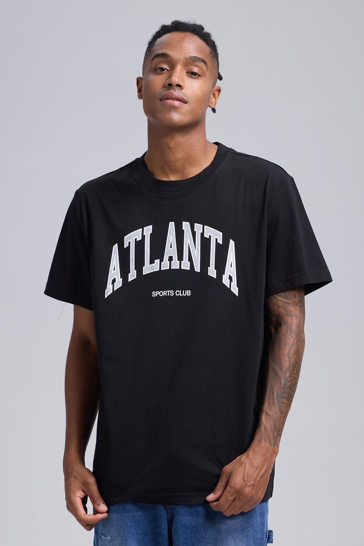 Polera Hombre Estampado Negro-1