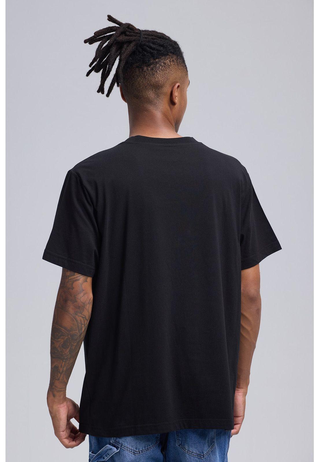 Polera Hombre Estampado Negro - ll-2