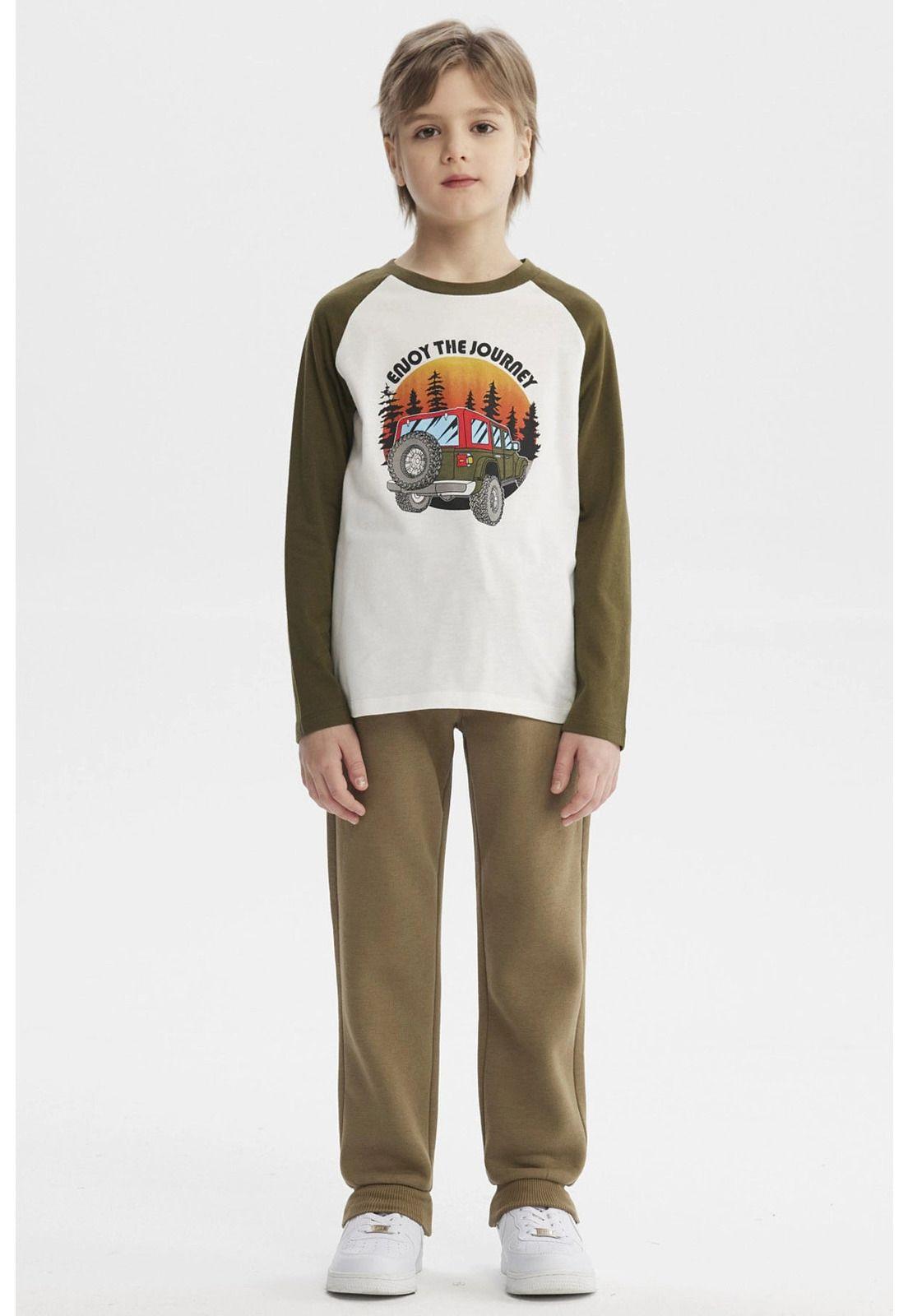 Polera Niño Print Adventure Crudo-3