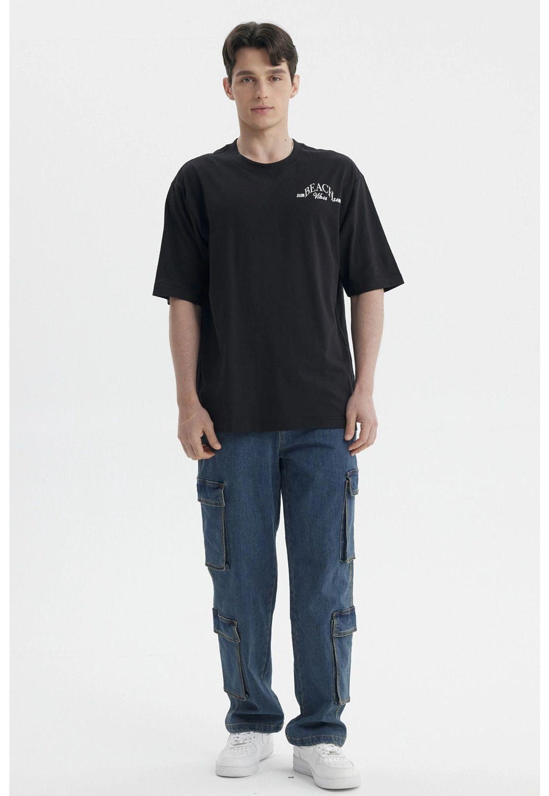 Polera Hombre Print Negro- ll-3