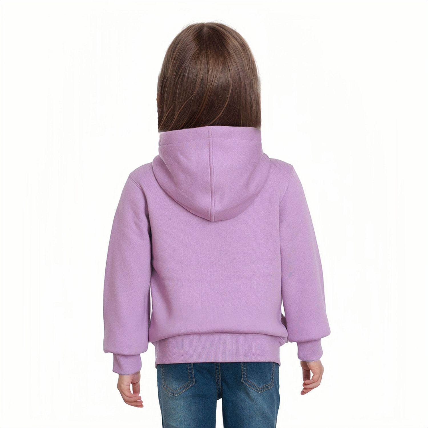 Polerón Niña Full Zipper Peludo Lila-1