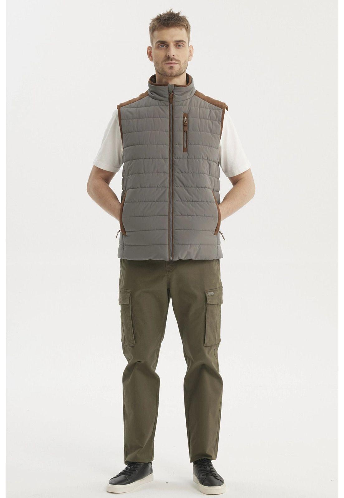 Parka Hombre Slim Gris-3