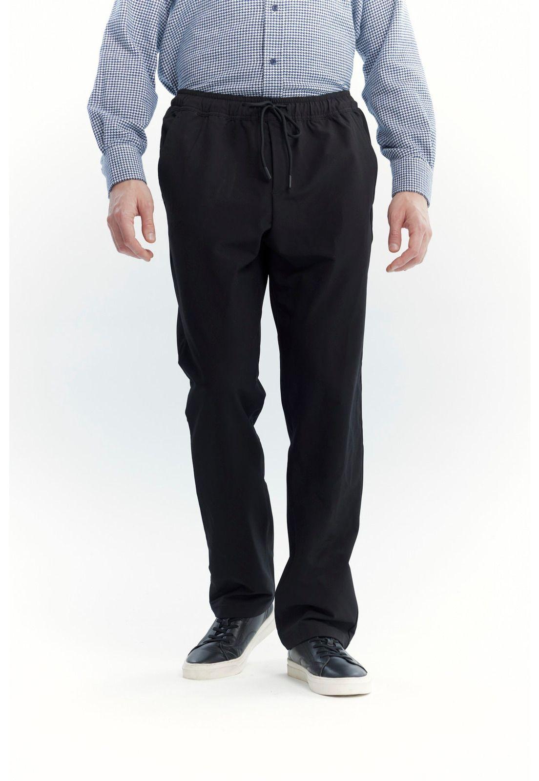 Pantalón Hombre Calce Recto Negro - V-0
