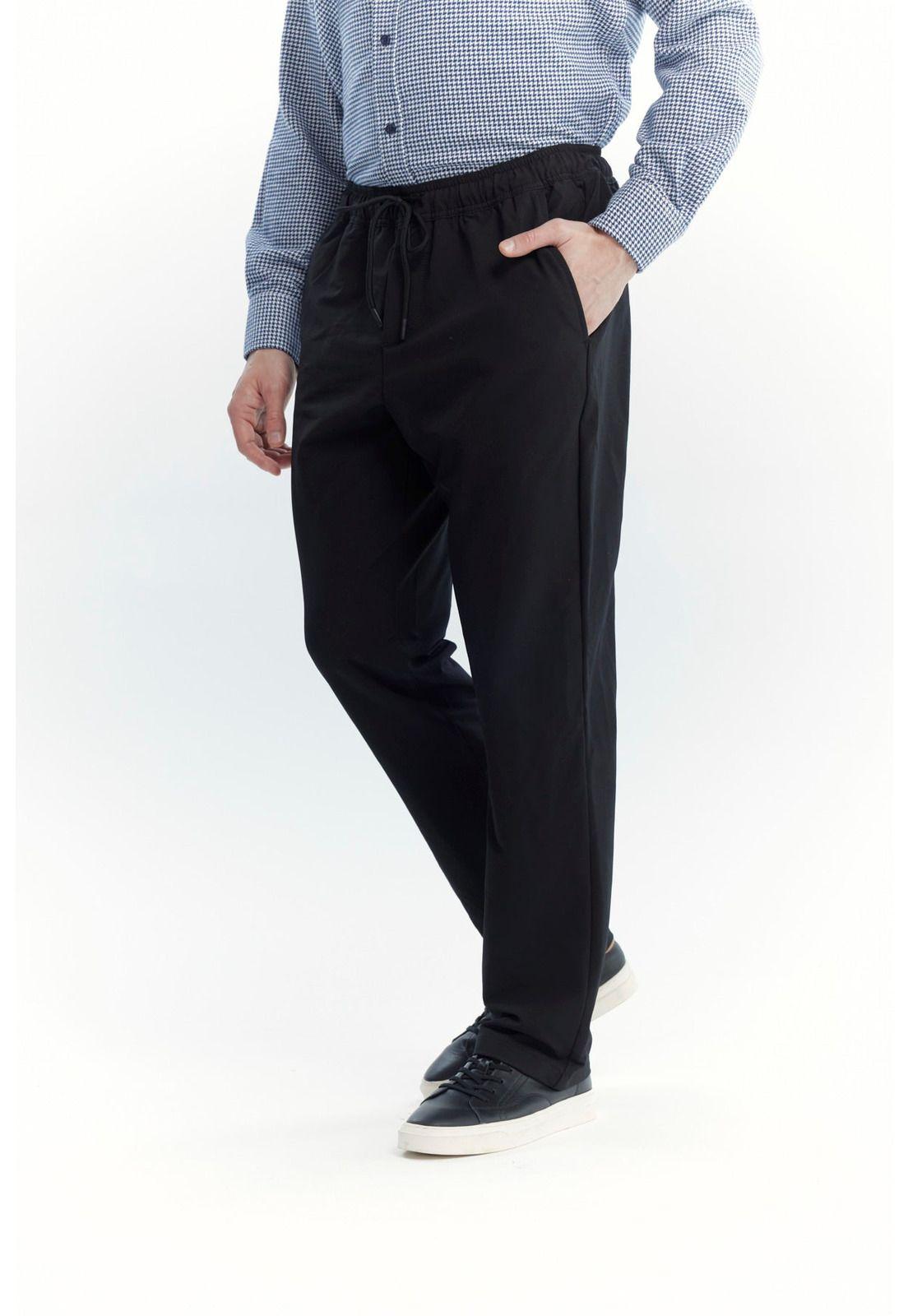 Pantalón Hombre Calce Recto Negro - V-1