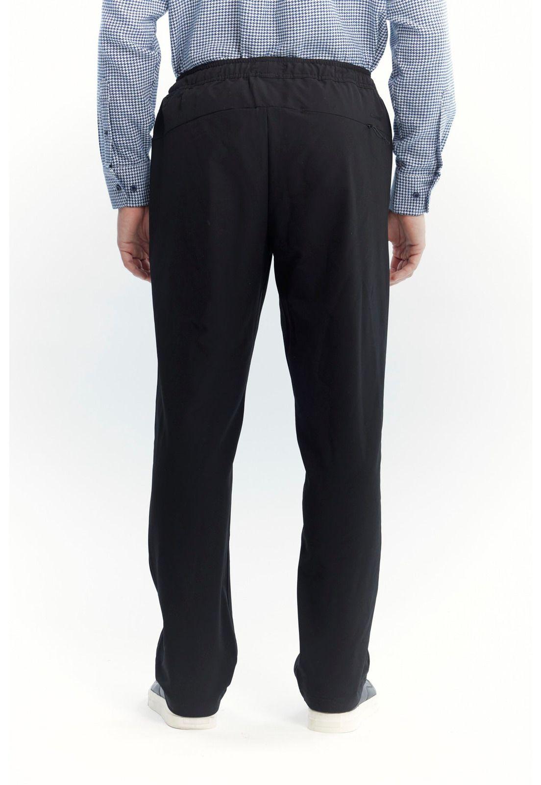 Pantalón Hombre Calce Recto Negro - V-2