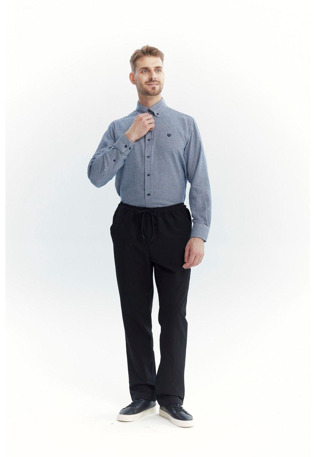 Pantalón Hombre Calce Recto Negro - V-3