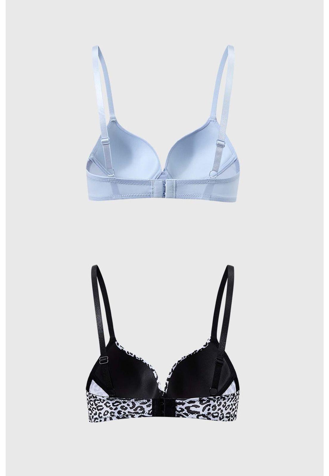 Sostén Mujer Bipack Copa Soft Estampado Negro-1