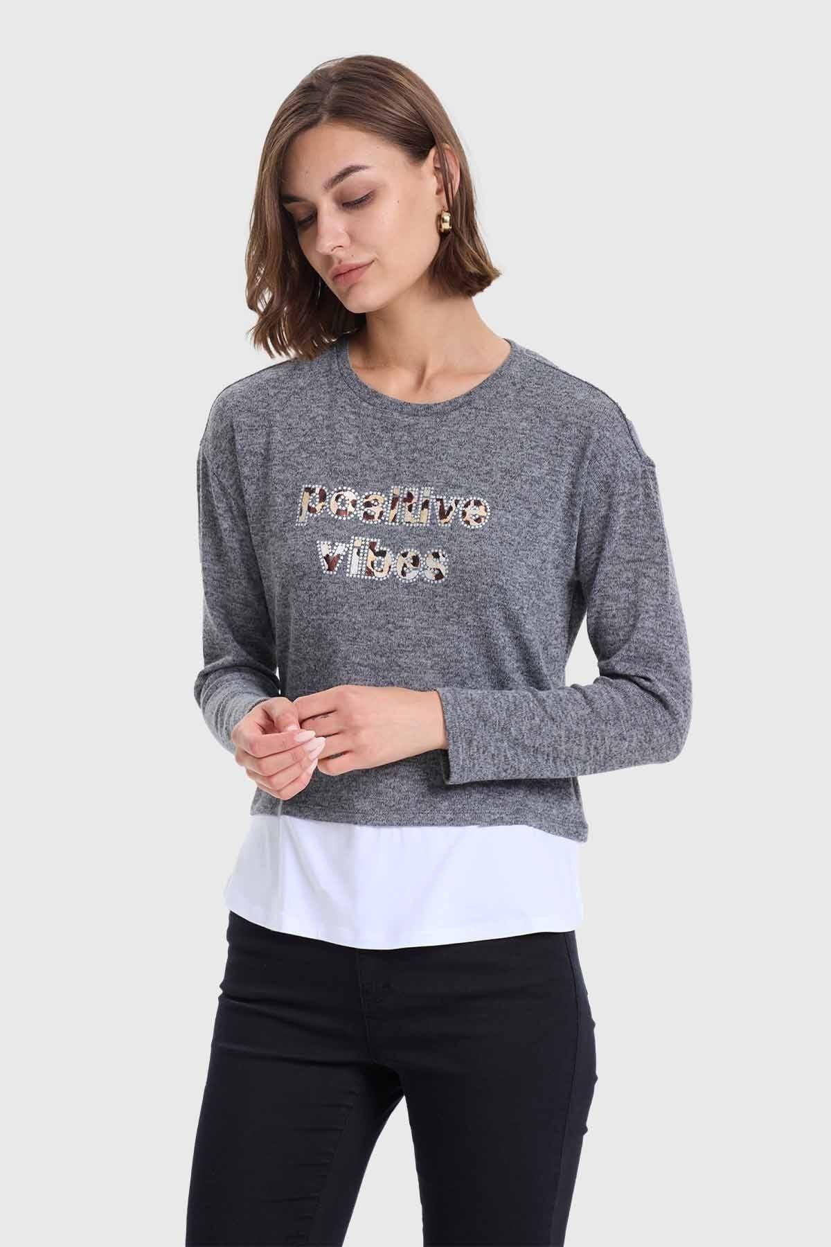 Sweater Mujer Con Faldón Marengo-1