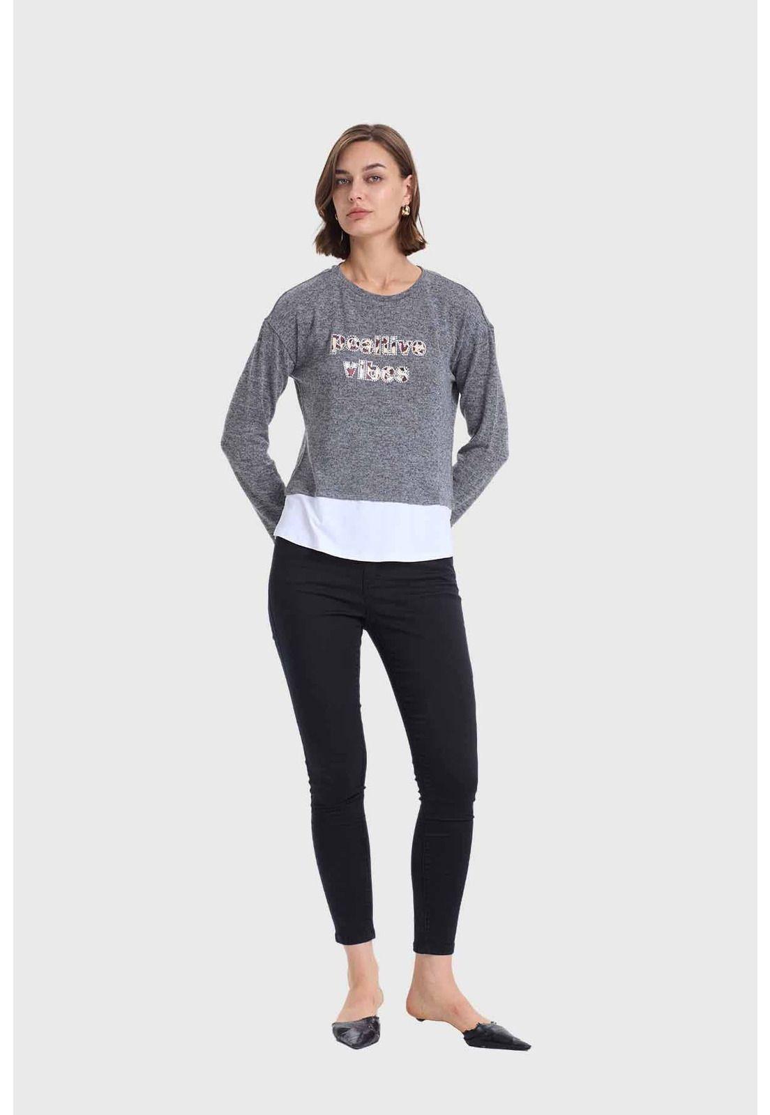 Sweater Mujer Con Faldón Marengo-3