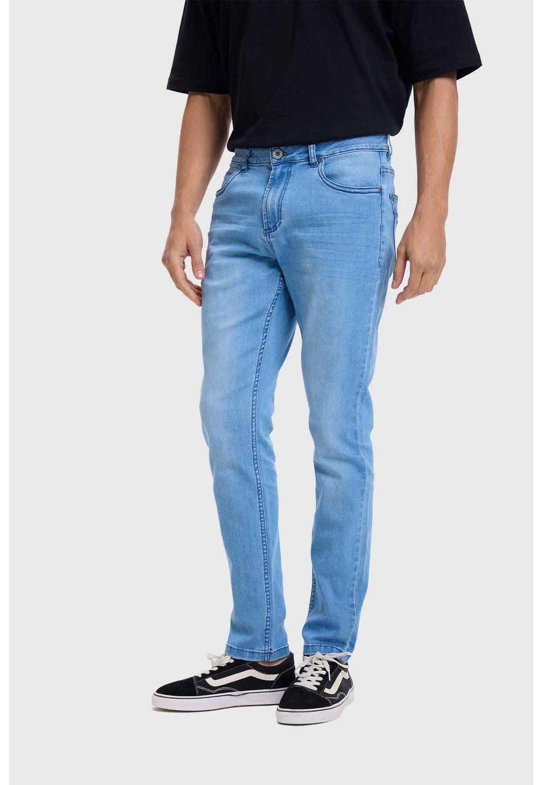 Jeans Hombre Skinny Azul Claro-0