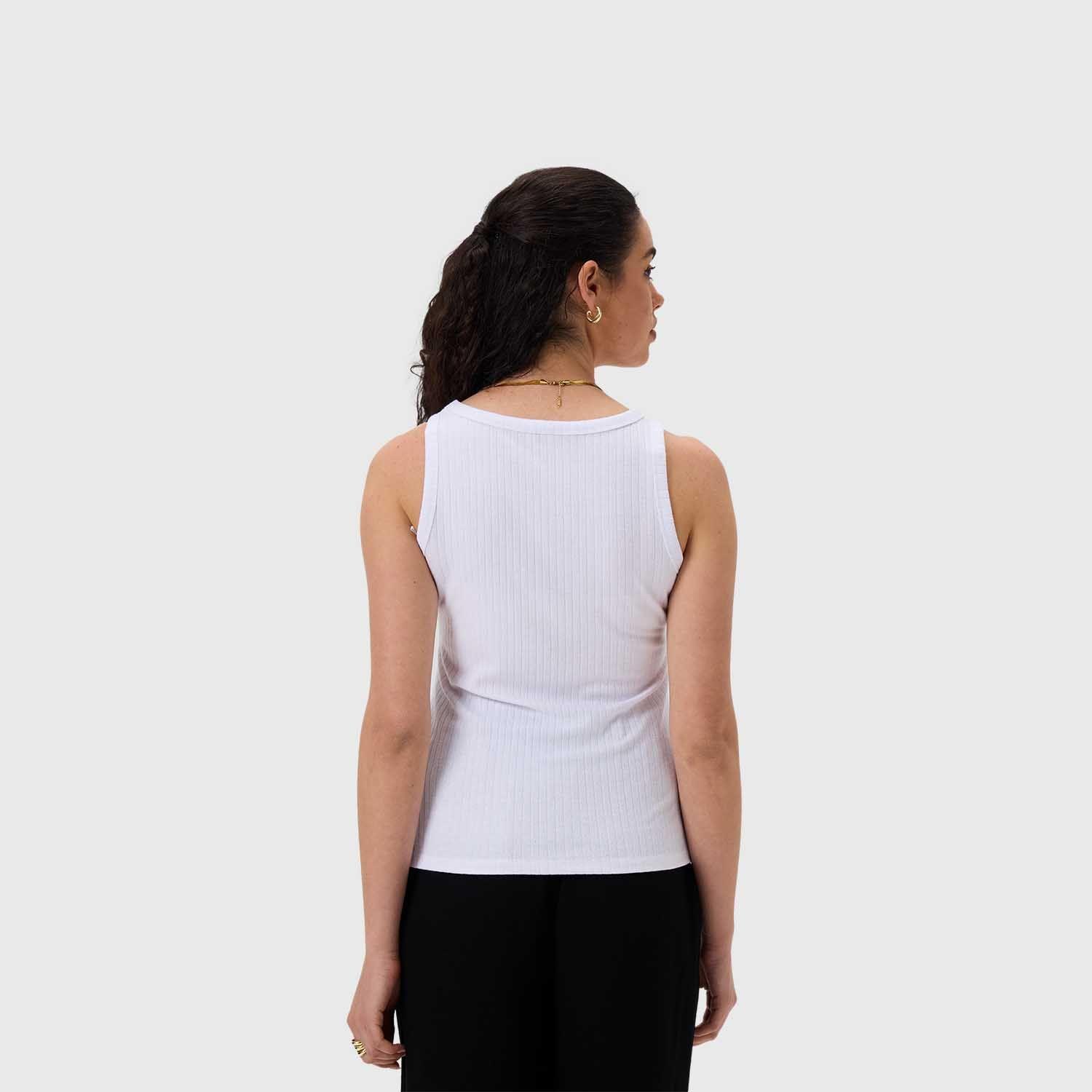 Polera Mujer Aplicación Ojetillo Blanco Fashion's Park-2