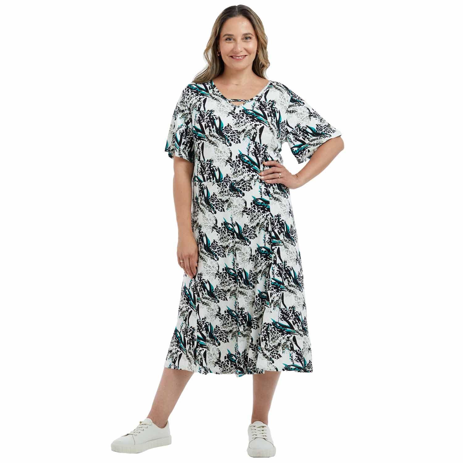 Vestido Campana Crudo Mujer-0