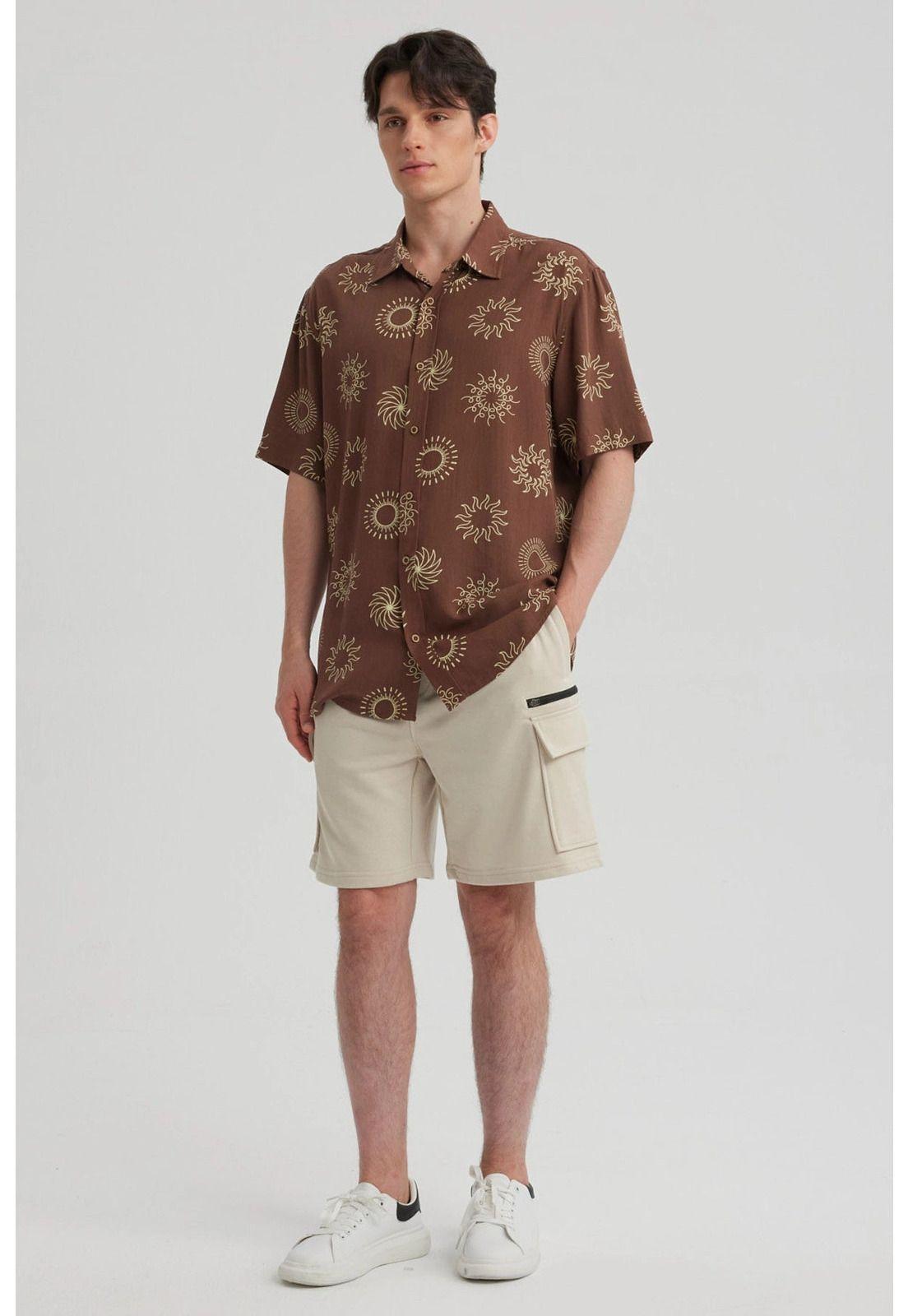 Camisa Hombre Full Print Chocolate-1