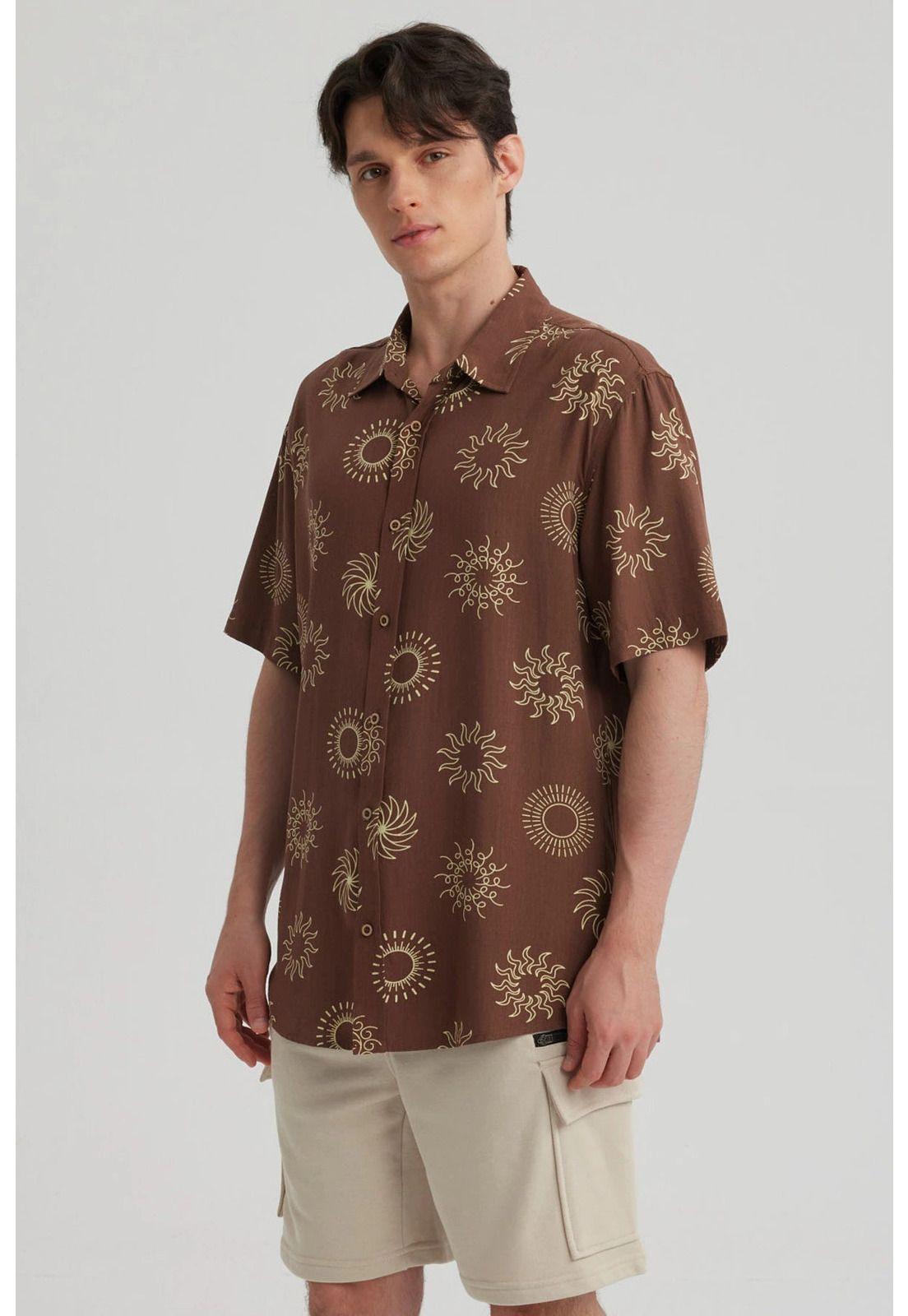 Camisa Hombre Full Print Chocolate-3