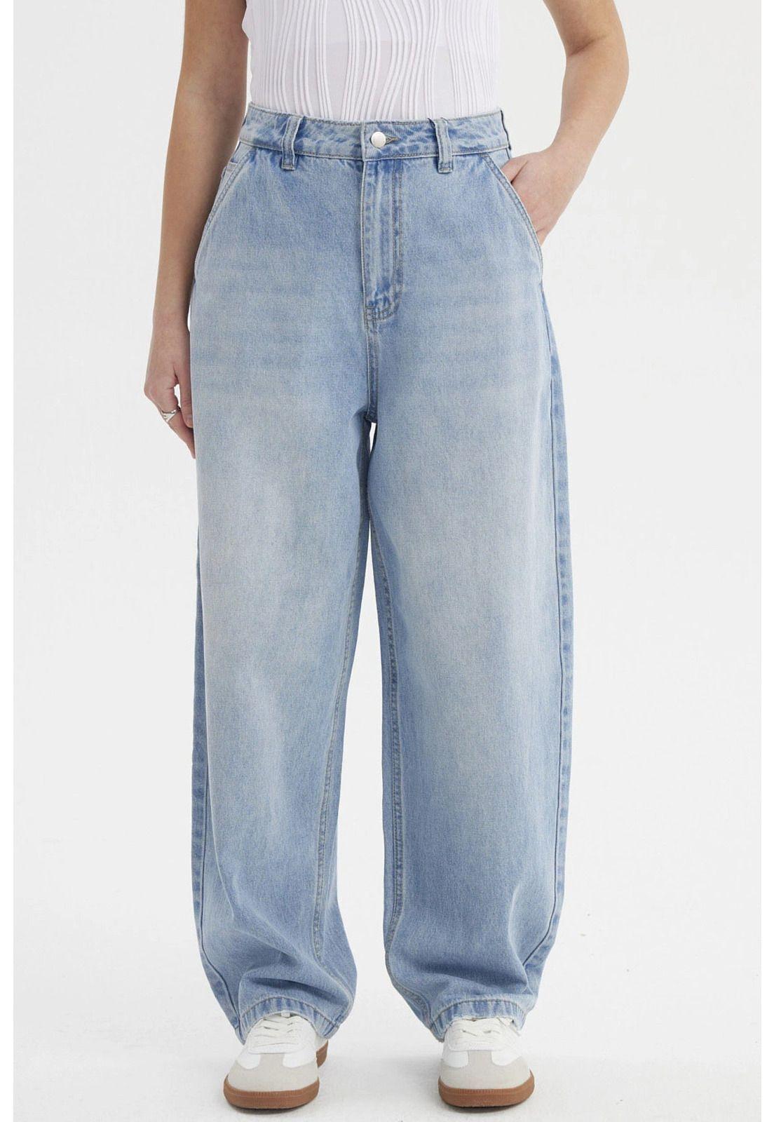 Jeans Mujer Baggy Chino Azul Claro-0