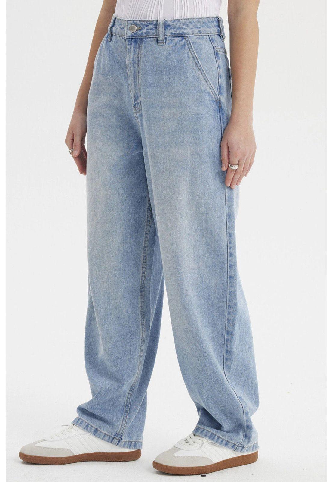 Jeans Mujer Baggy Chino Azul Claro-1