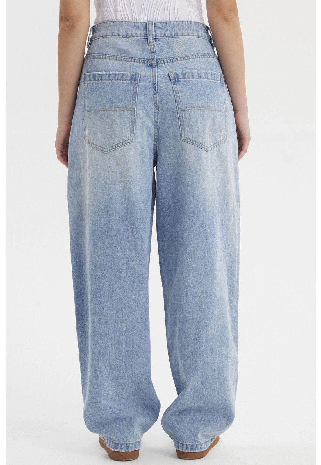 Jeans Mujer Baggy Chino Azul Claro-2