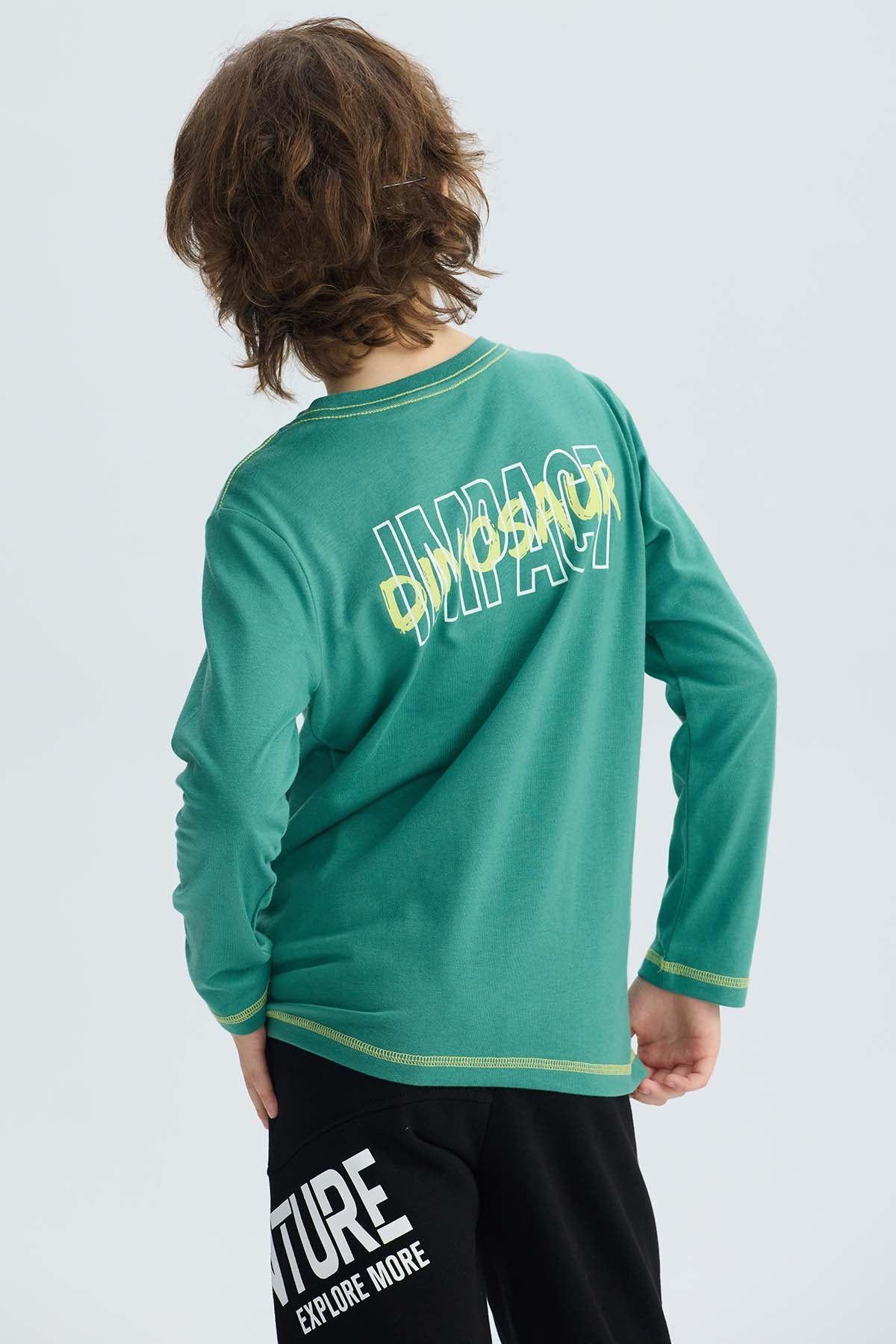 Polera Niño Print Posicional Verde-2