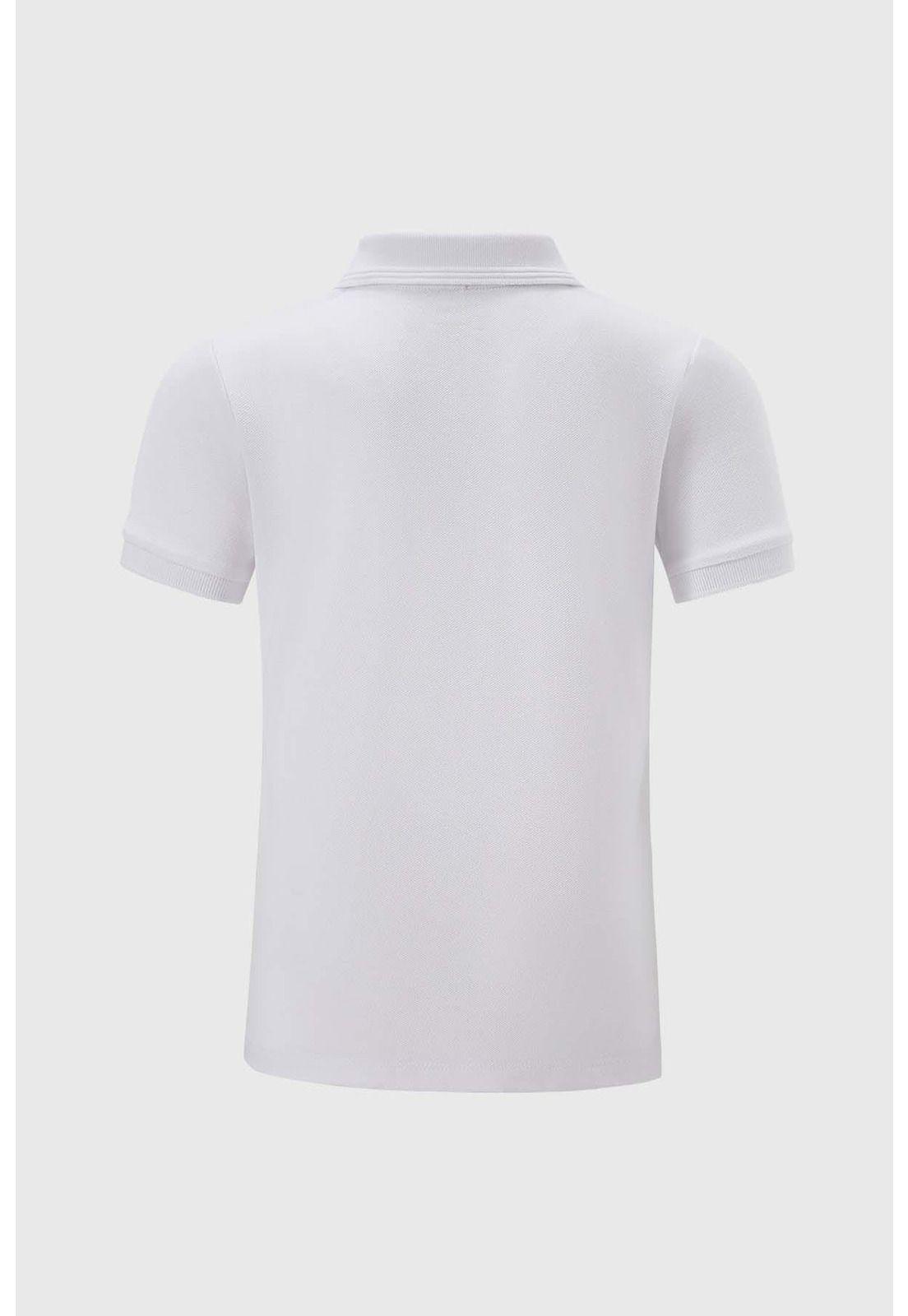 Polera Niño Piqué Básica Blanco - ll-1