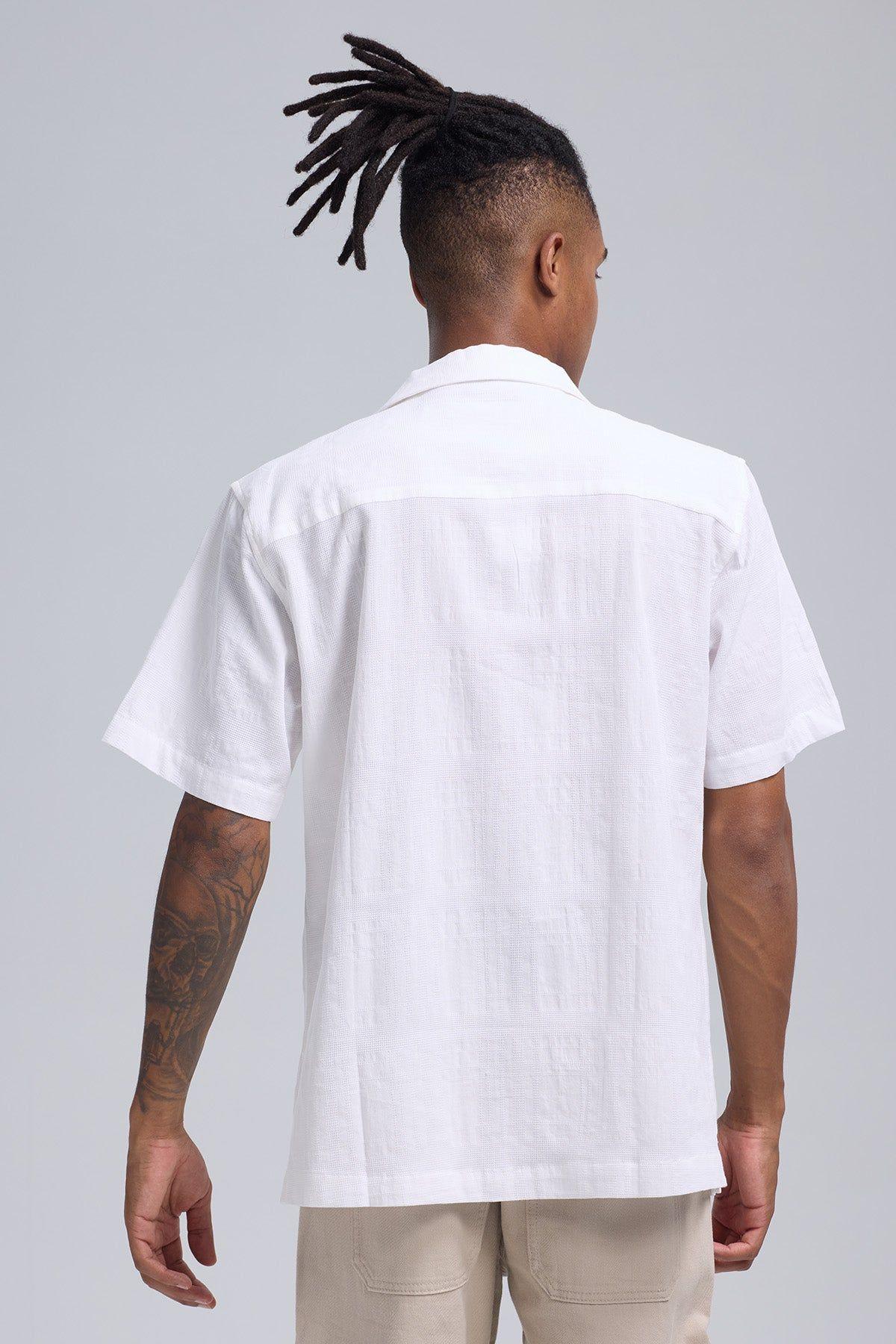Camisa Hombre Textura Blanco-2