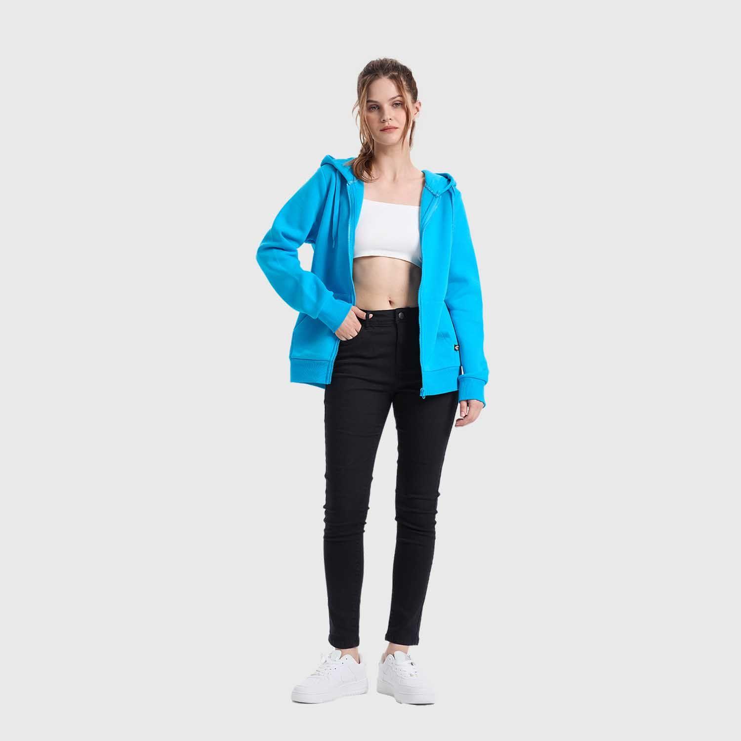 Polerón Mujer Hoodie Azul Claro Fashion's Park-3