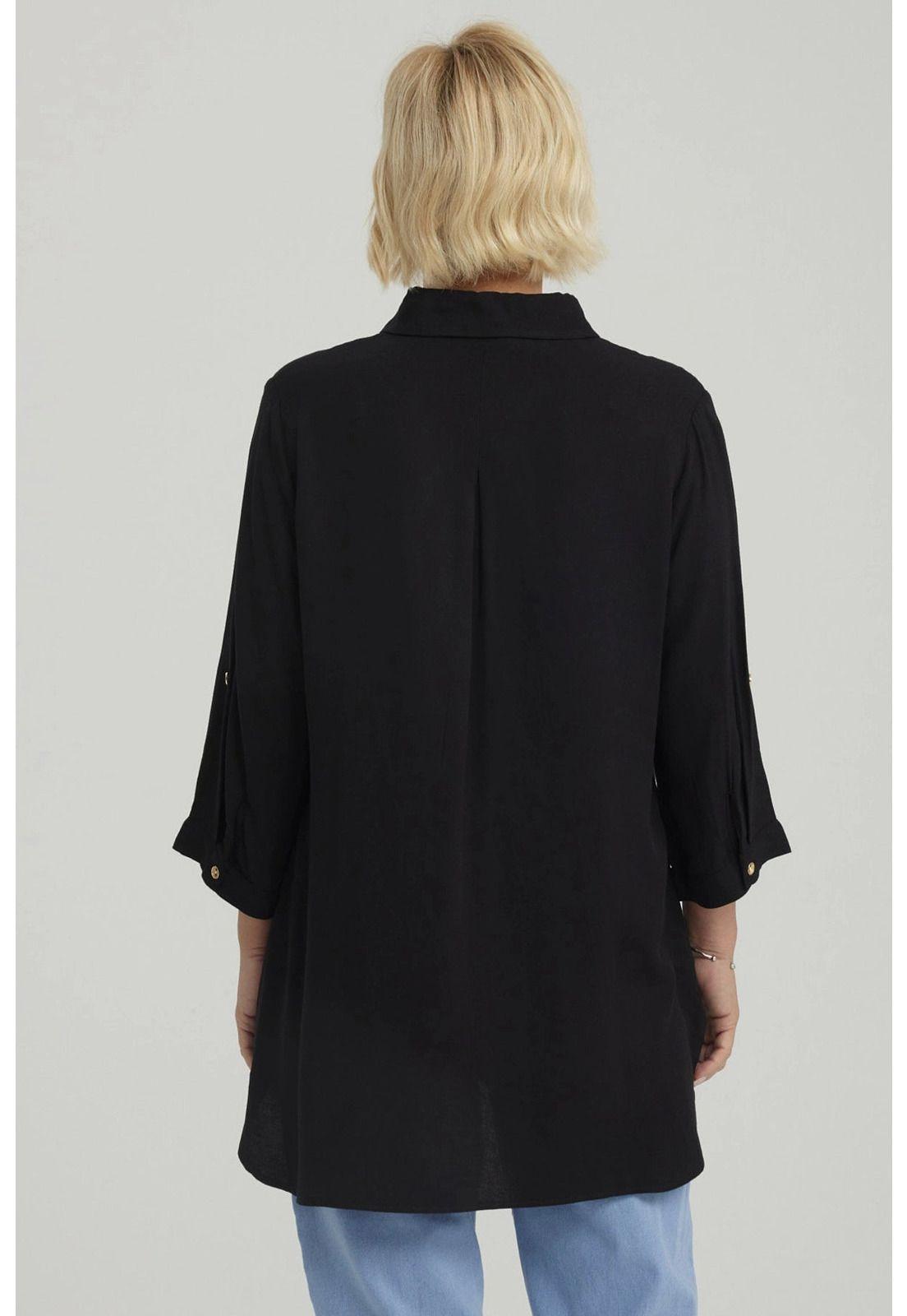 Blusa Mujer Lisa Negro-2