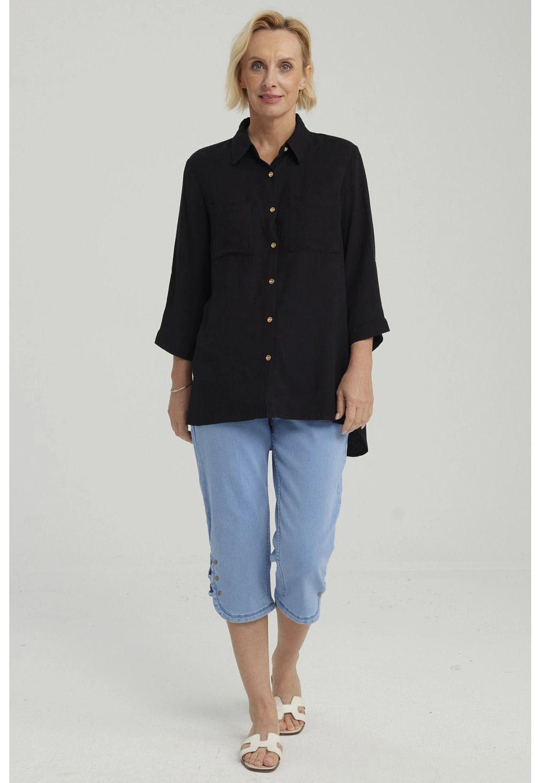 Blusa Mujer Lisa Negro-3