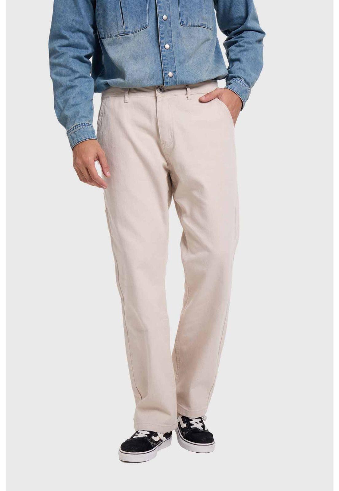 Jeans Hombre Recto Carpintero Beige-0