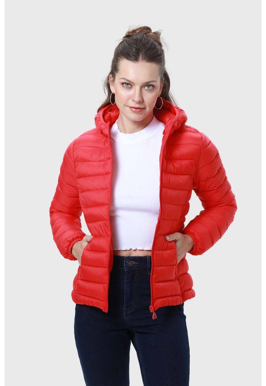 Parka Mujer Corta Plummy Rojo-1