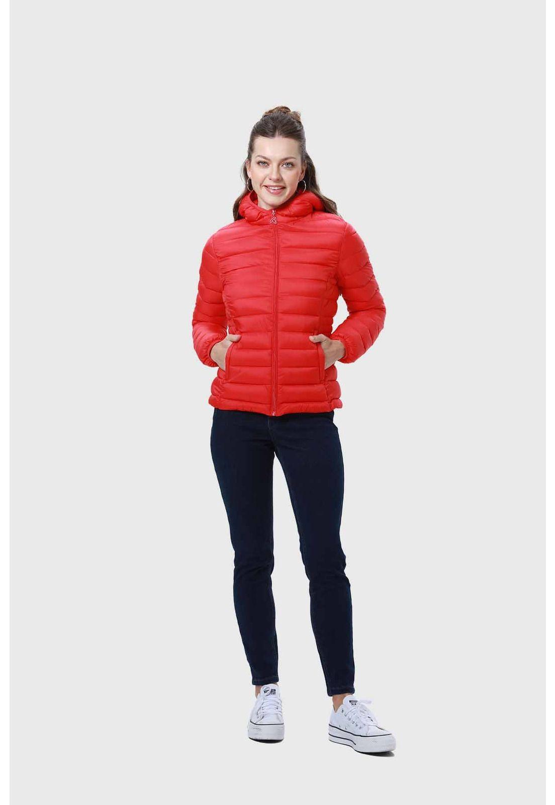 Parka Mujer Corta Plummy Rojo-3