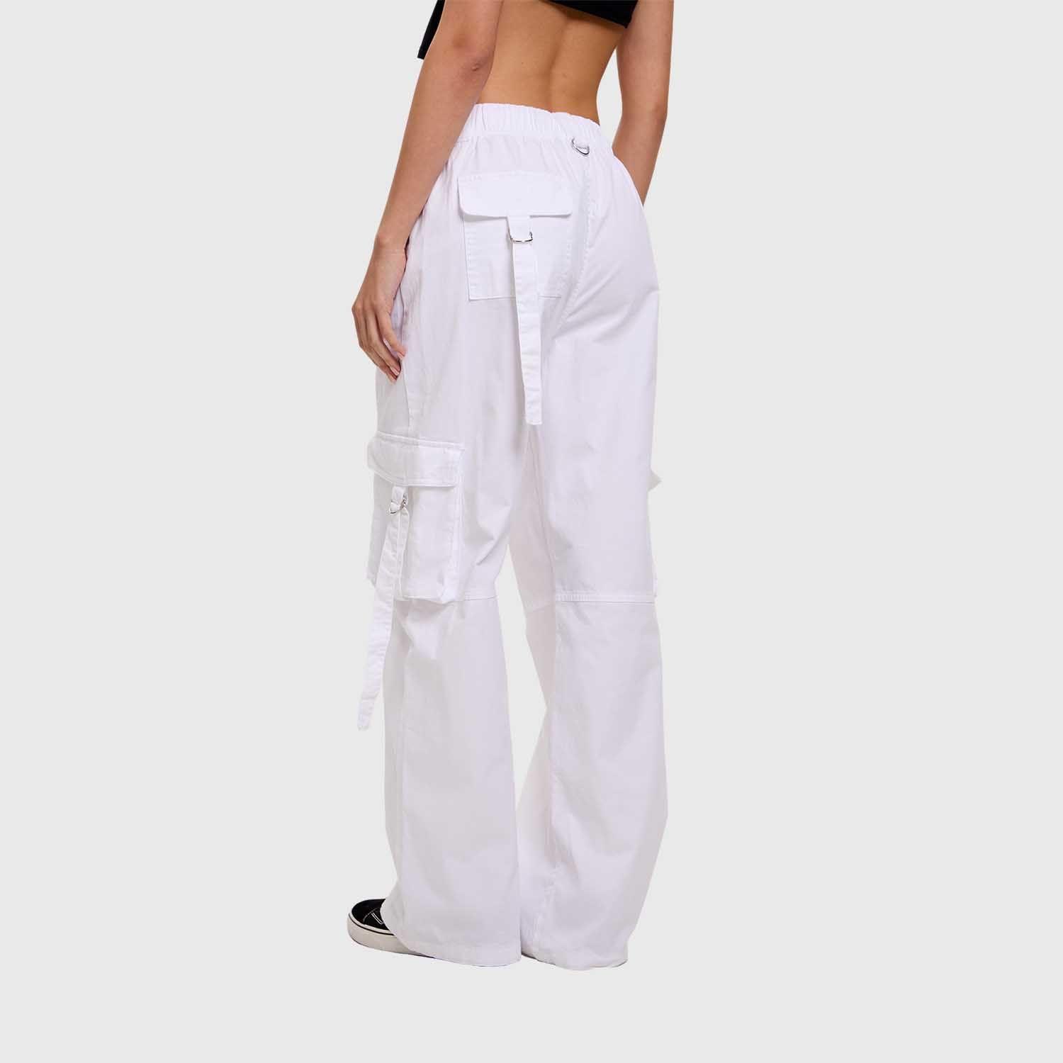 Pantalón Mujer Cargo Tiras Blanco Fashion's Park-2