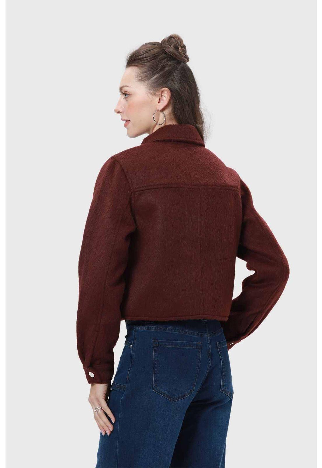 Chaqueta Mujer Sobre Camisa Chocolate-2