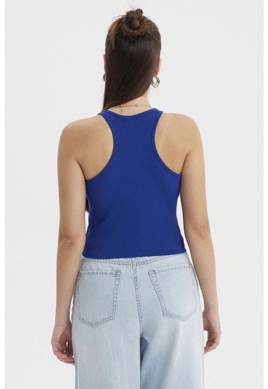 Peto Mujer Musculosa Celeste Oscuro-2