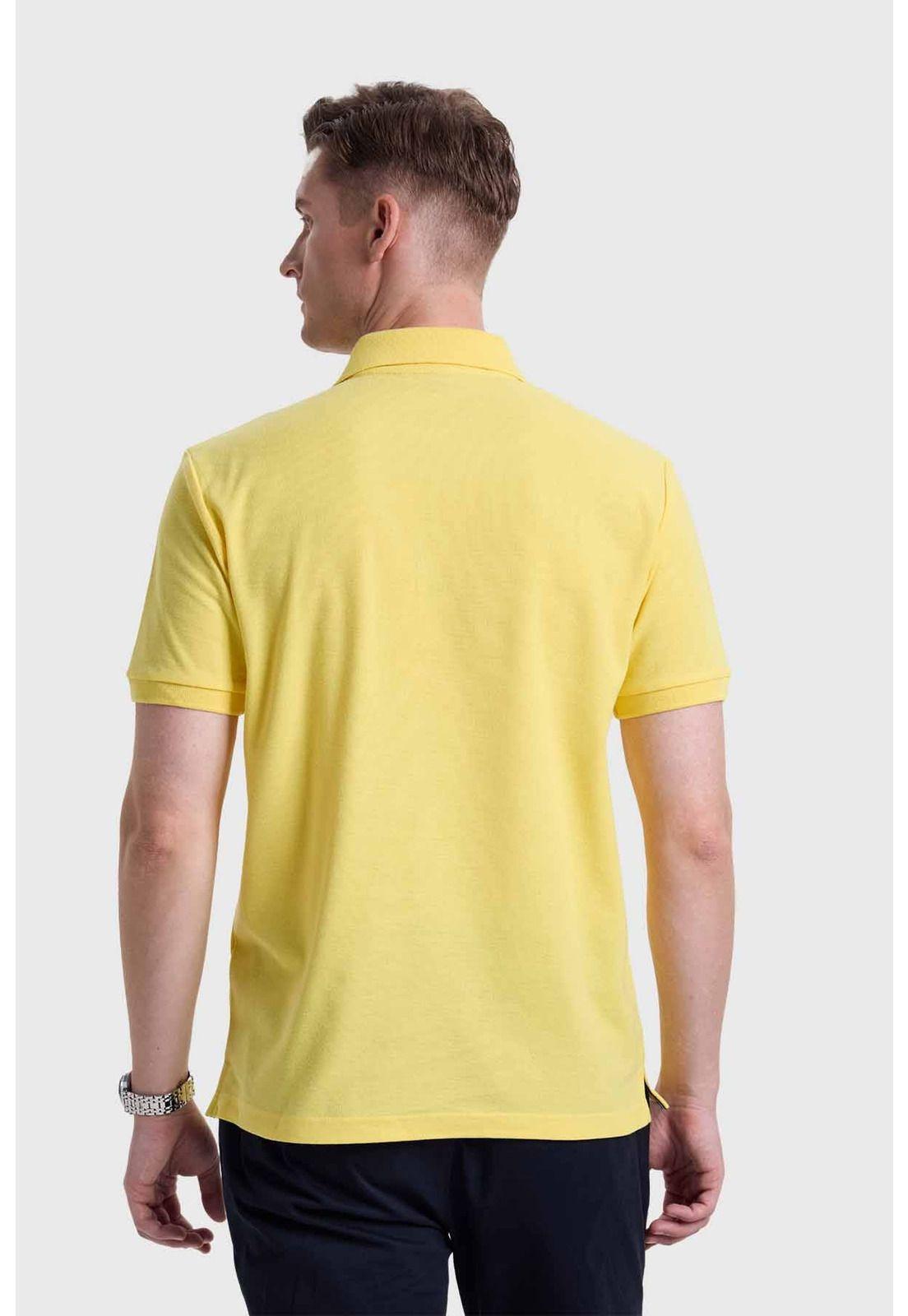 Polera Hombre Piqué Básica Amarillo-2