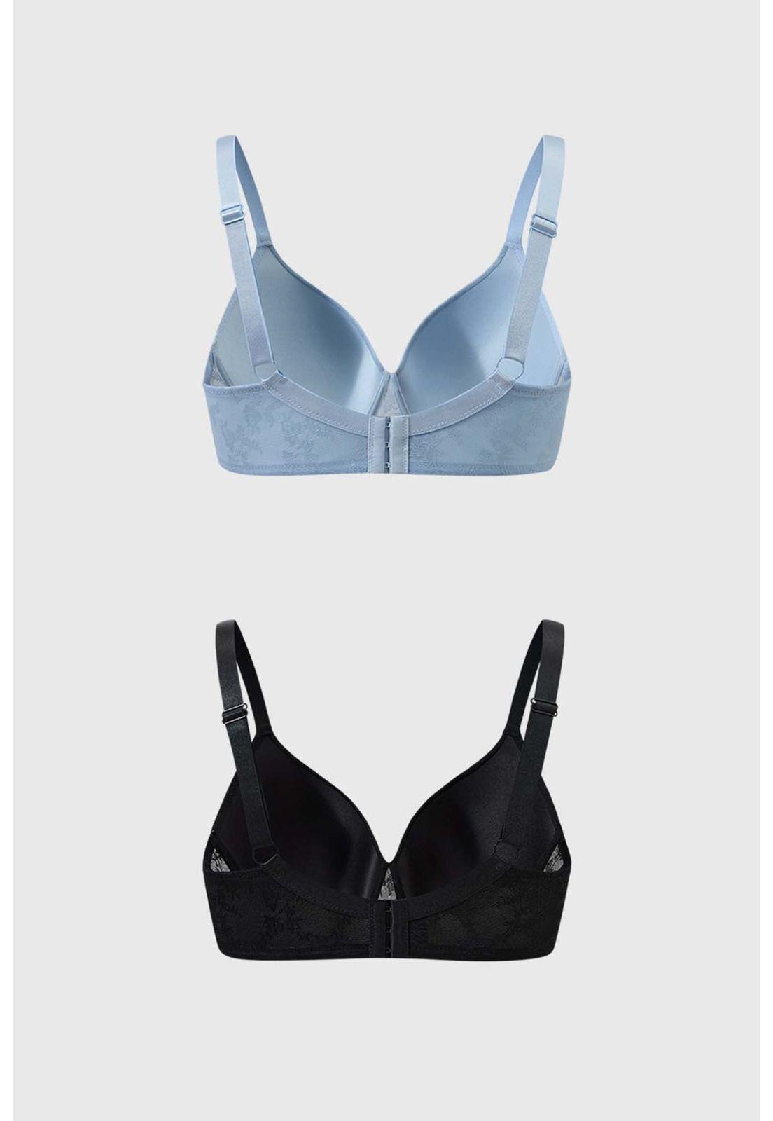 Sostén Mujer Bipack Support Full Encaje Azul Claro-1