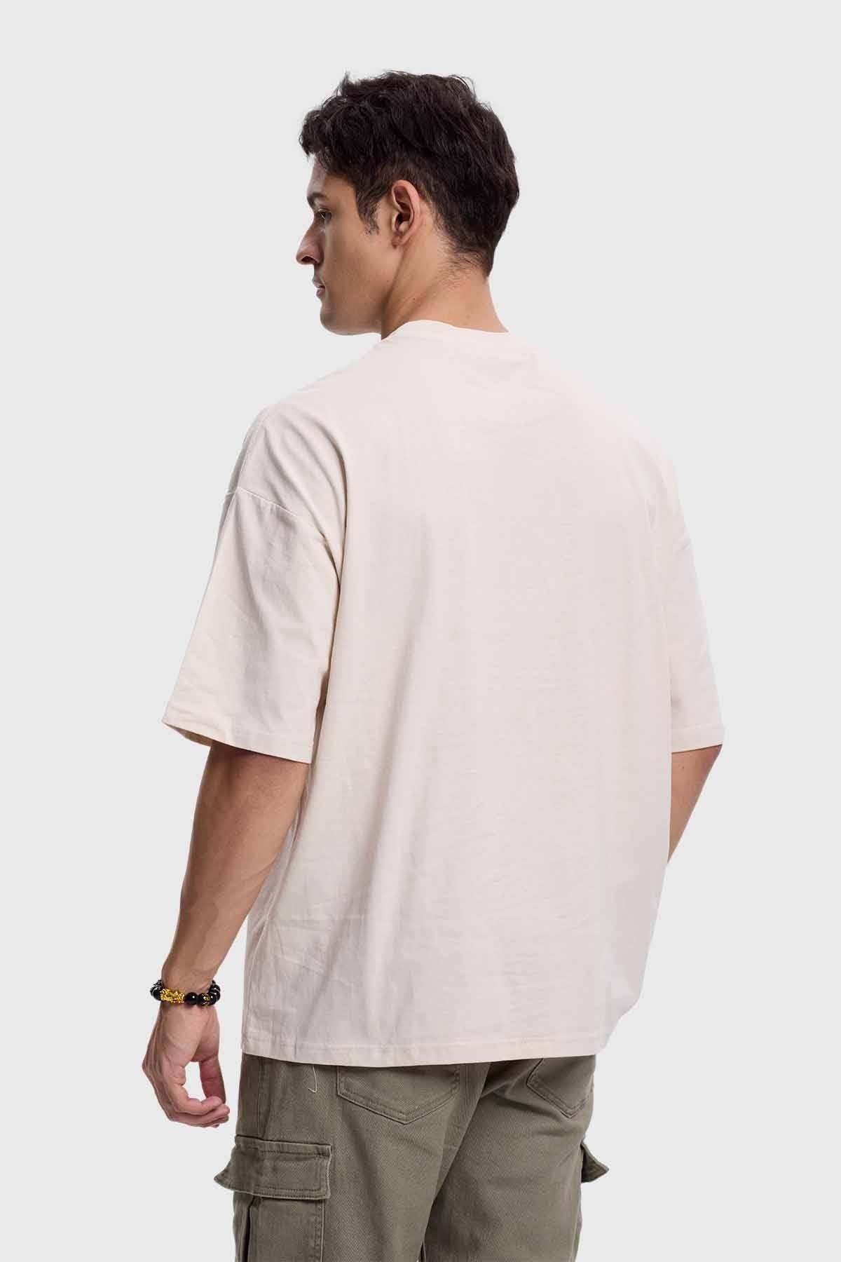 Polera Hombre Oversize Beige-1
