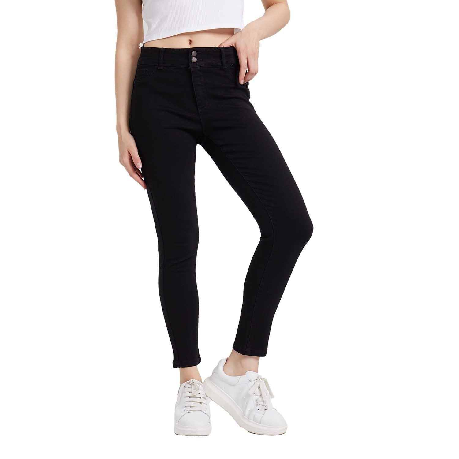 Jeans Mujer Skinny Pushup Jeny Negro-0