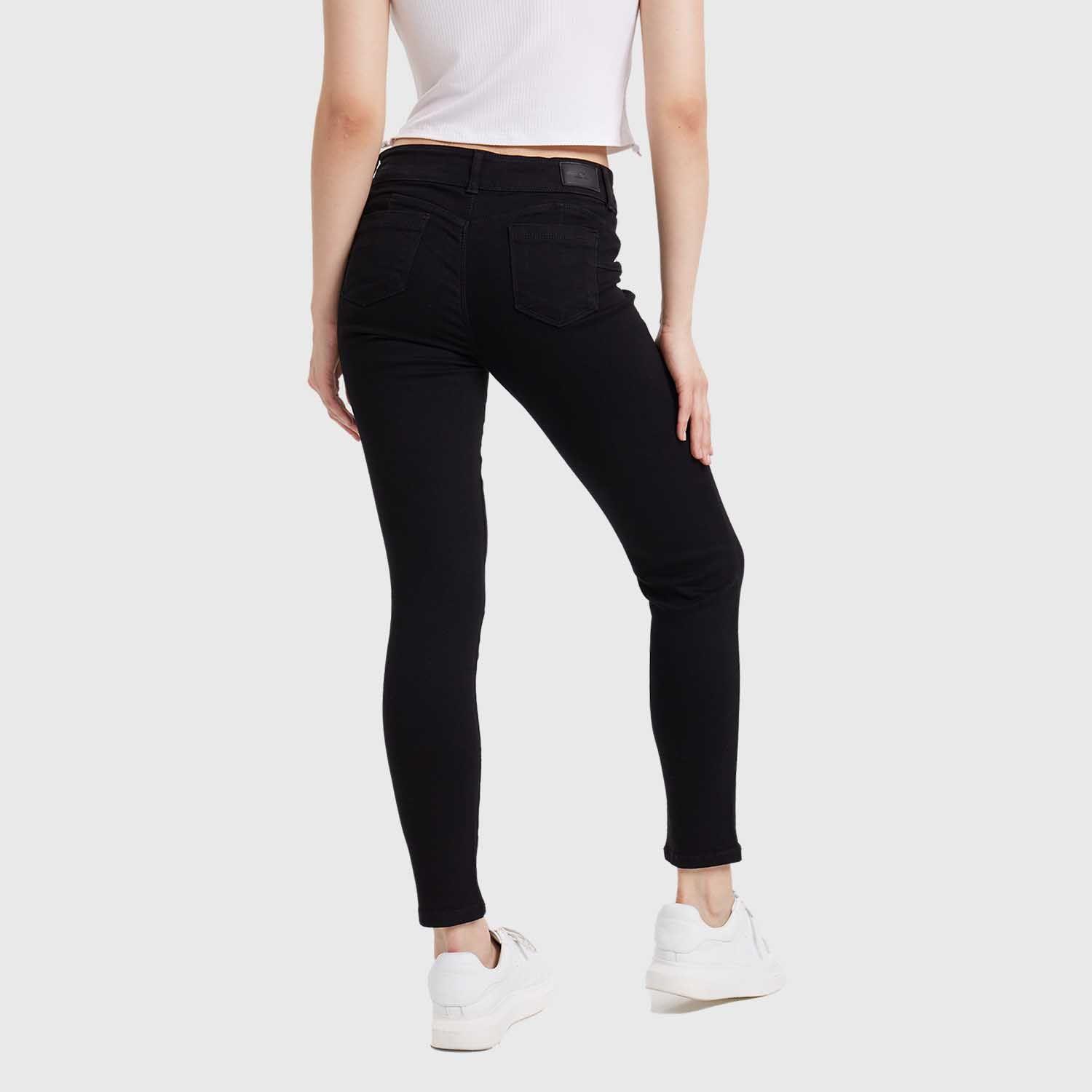 Jeans Mujer Skinny Pushup Jeny Negro-2
