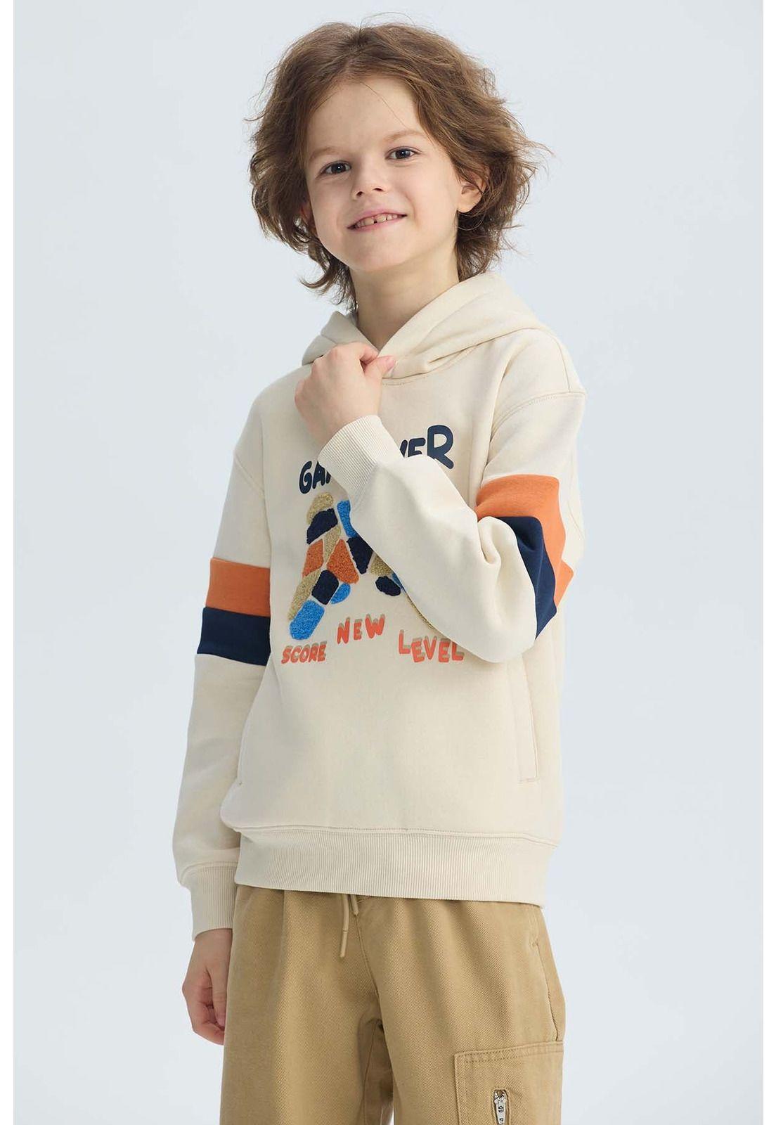 Polerón Niño Print Posicional Crudo-1