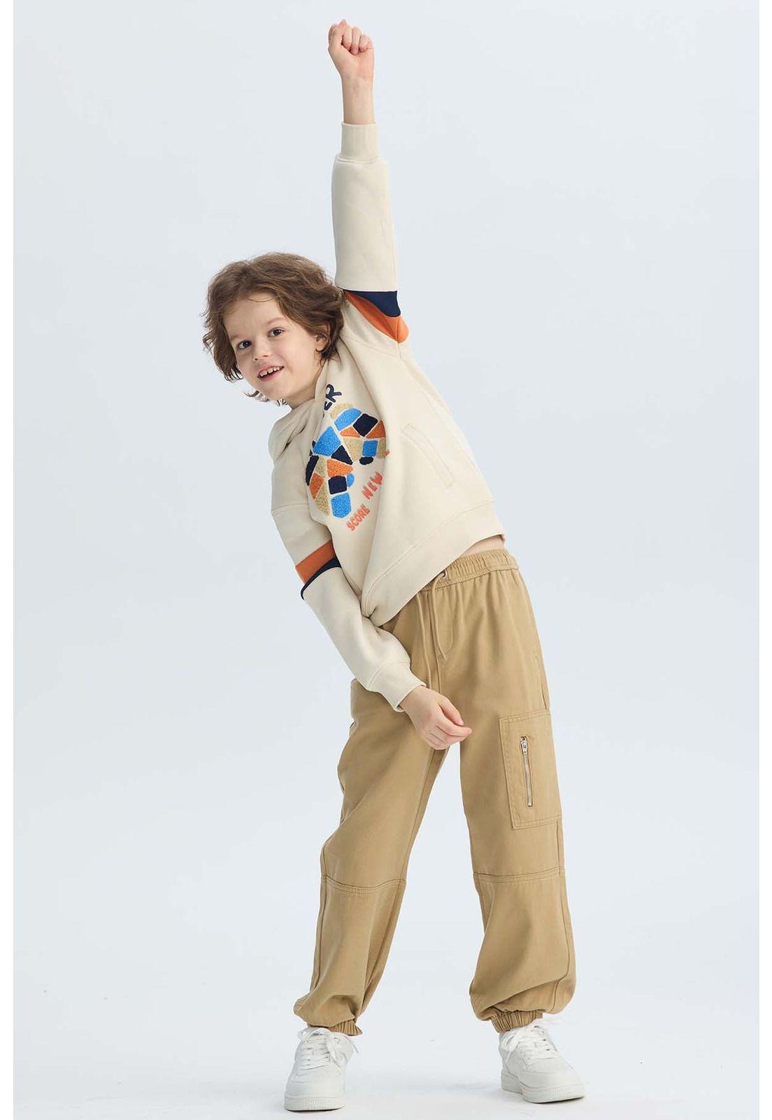 Polerón Niño Print Posicional Crudo-3