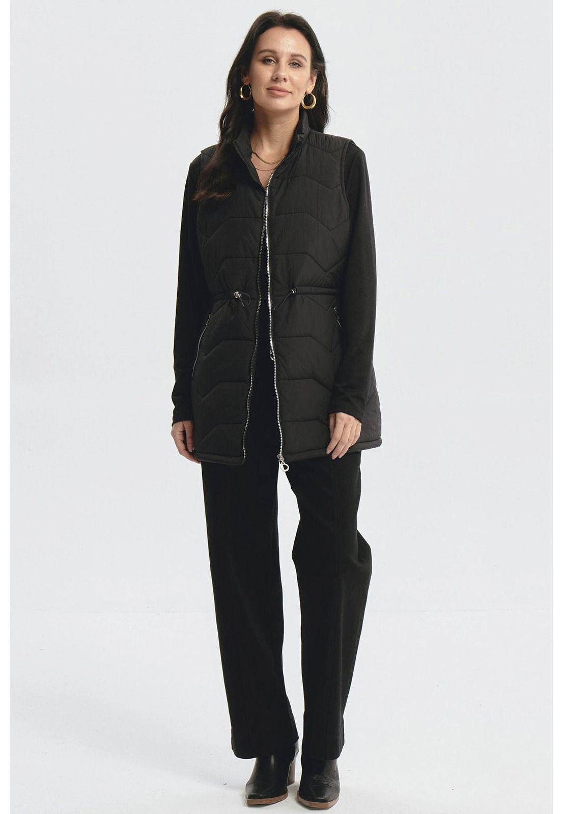 Parka Mujer Lisa Negro-3