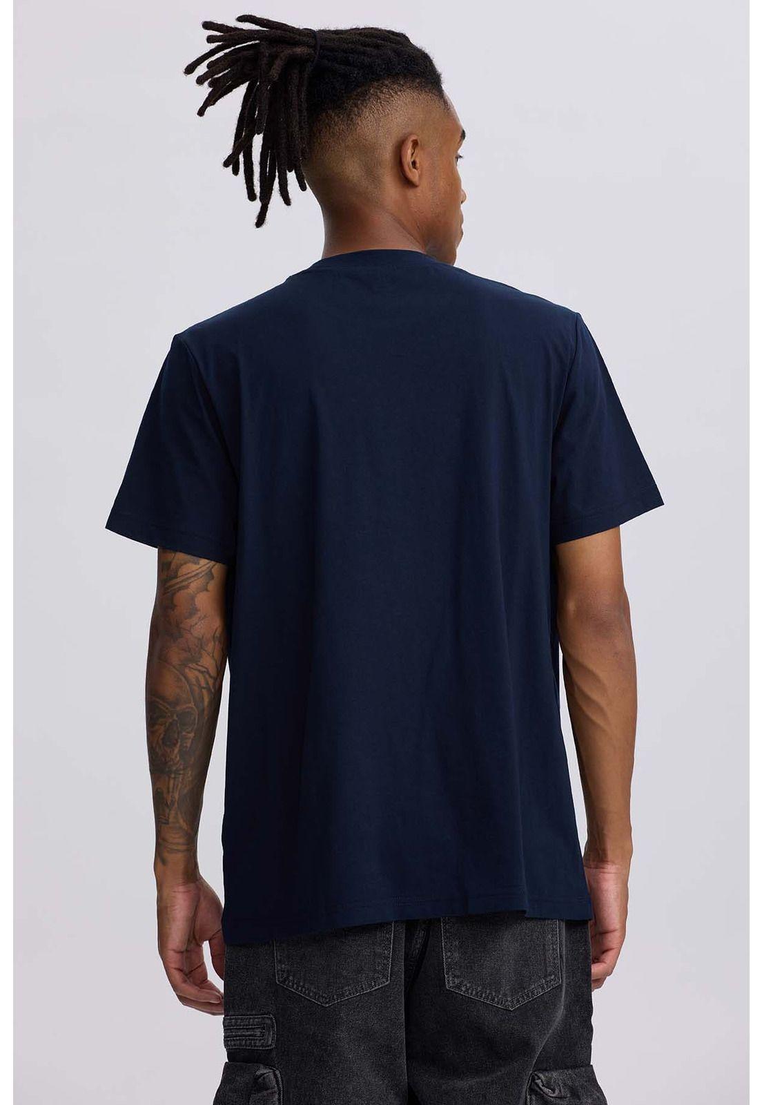 Polera Hombre Bolsillo Contraste Azul-2